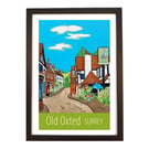 Old Oxted travel poster print by Artist Susie West