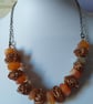 SALE - HALF PRICE - ORANGE NUGGET NECKLACE  -    FREE UK POSTAGE - Image 4