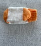 Orange and white baby socks - Image 5