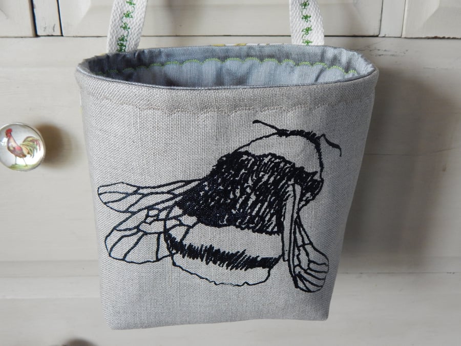 FABRIC STORAGE BASKET - BUMBLE BEE