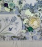 Greeting Card - Ivory Blooms on Blue Luxuryby Carolee Crafts - C137 - Image 2