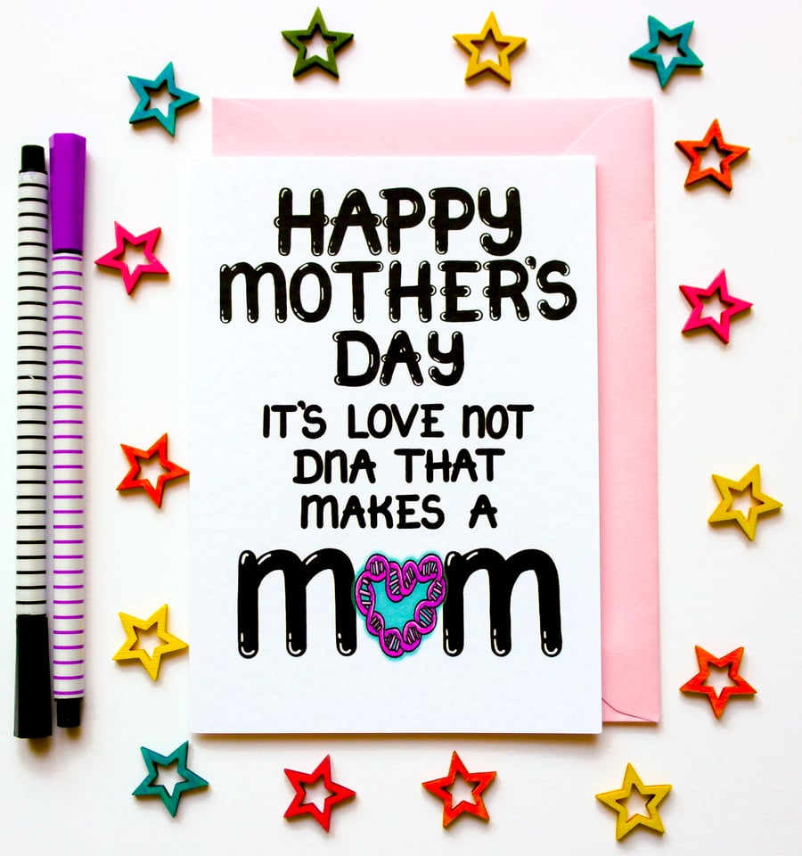 Mother's Day Card For Stepmum, Mother In Law, Mother Figure, Foster Mom