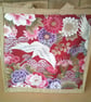 Cranes and Flowers Medium Jute Bag - Image 1