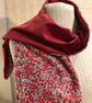 Liberty of London Print Long Scarf.Cotton Tana Lawn and Velvet  