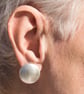 Silver domed ear studs - Image 4