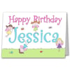 Childrens Fairy Personalised Birthday Card.