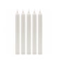 Rustic White Solid Colour Dinner Candles - Pack of 5