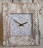 Rustic Shabby Chic Wedding Clock, Vintage Lace Heart Clock - Image 2