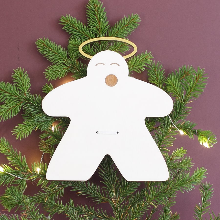 Meeple Angel Christmas Tree Topper