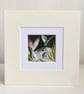 Mounted Original Hare Rabbit with Dragonflie Watercolour 