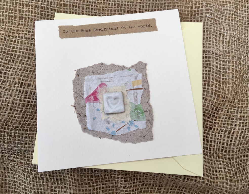 Handmade, bespoke Gift card, one off design, greetings card