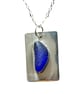 Seaglass Necklace Sterling Silver Jewellery Gift Rare Blue Handmade in Cornwall - Image 2