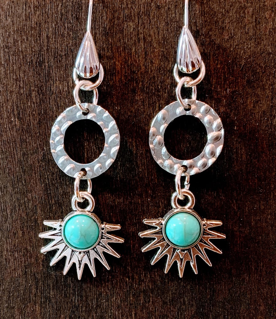 Sun Ray Charm Earrings
