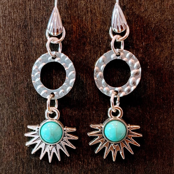 Sun Ray Charm Earrings