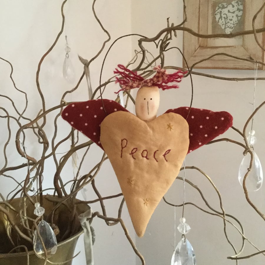Homespun ‘Peace’ angel