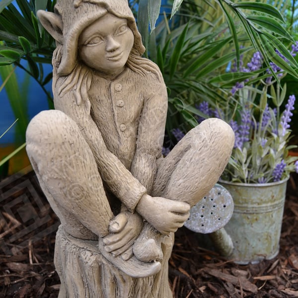 Foxglove the Elf Stone Garden Ornament