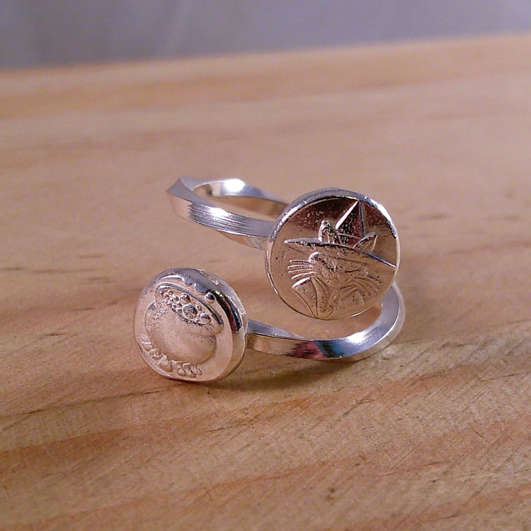 Sterling Silver Witchy Shot Adjustable Ring (SKU070325)