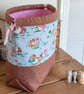Drawstring project bag made with super cute Guinea Pig print - Image 7