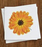 Marigold Blank Floral Card - Image 2