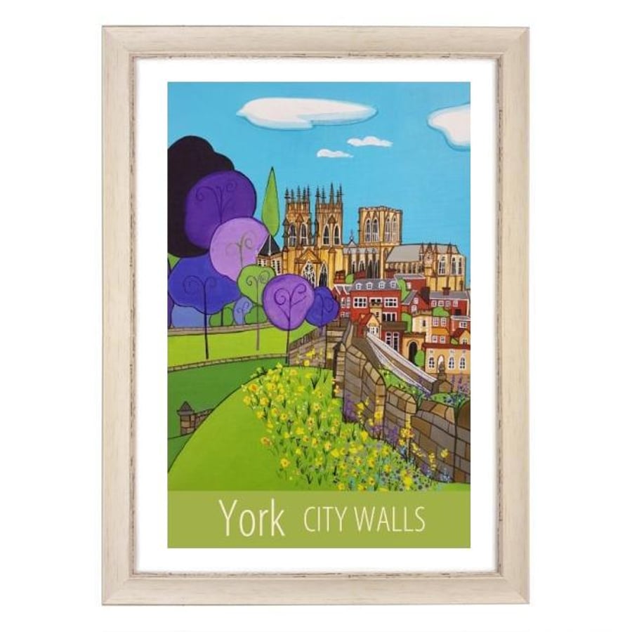 York City Walls - white frame