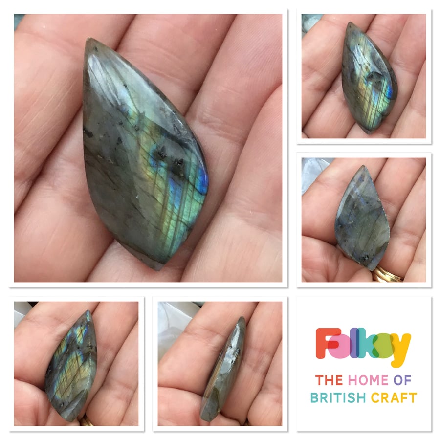 Lovely Freeform almost Flame shape Labradorite Cabochon for Jewellery Designers.