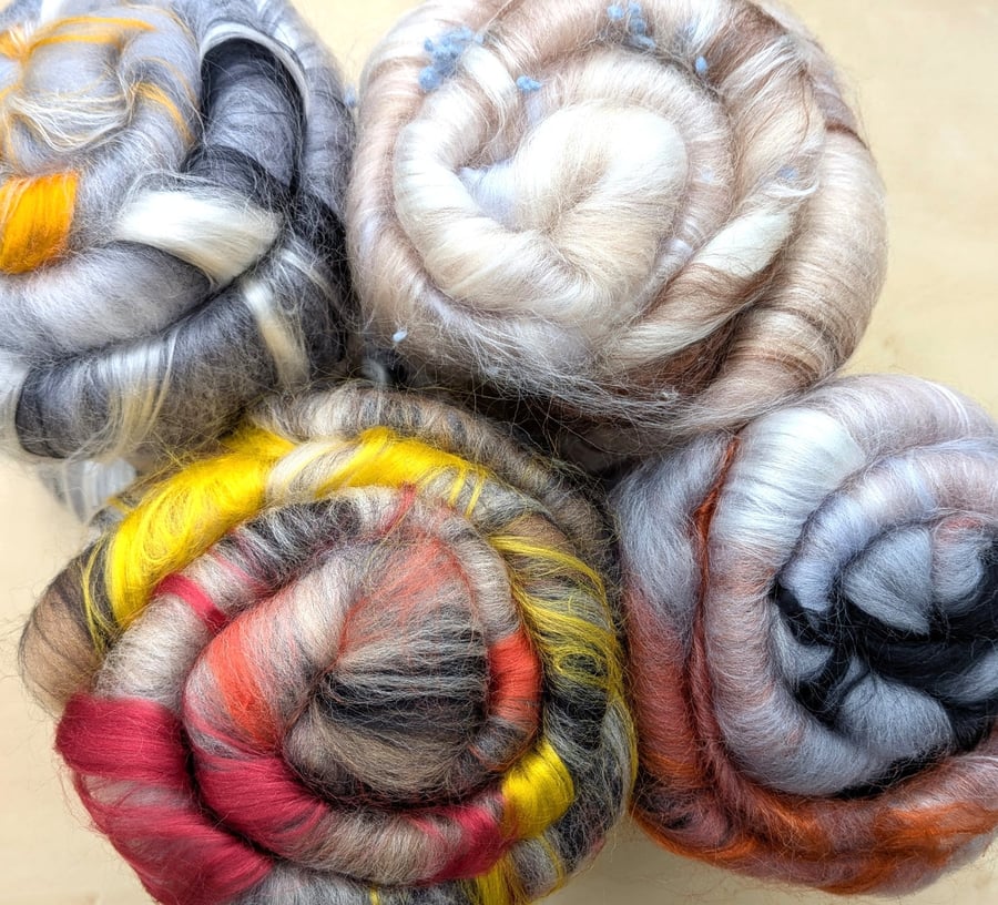 British Birds Inspired Batt Box No.3 for Spinning 200g (Four x 50g)