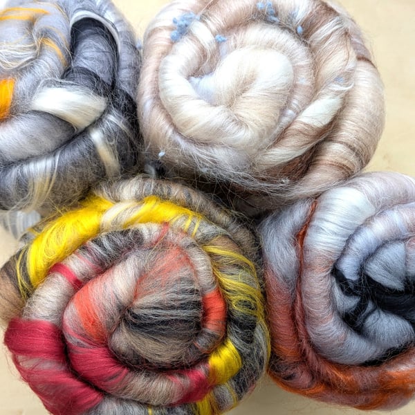 British Birds Inspired Batt Box No.3 for Spinning 200g (Four x 50g)