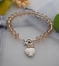 Sale-crystal and heart bracelet - Image 1