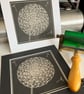 Lino Print - "Dandelion Wish" - Image 2