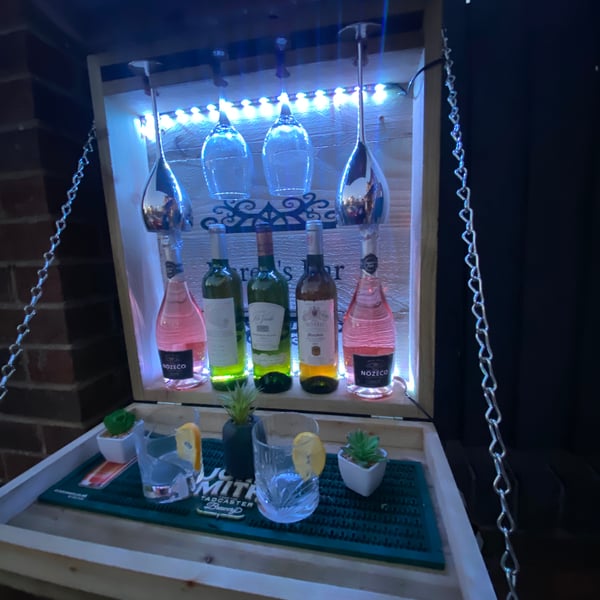 LED light up garden drop down wall bar