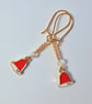 Christmas Bell Earrings With Sparkly Crystal, Stocking Filler, Secret Santa Gift - Image 4