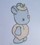 Rhino Dressed As A Peach Blank Card - Image 2