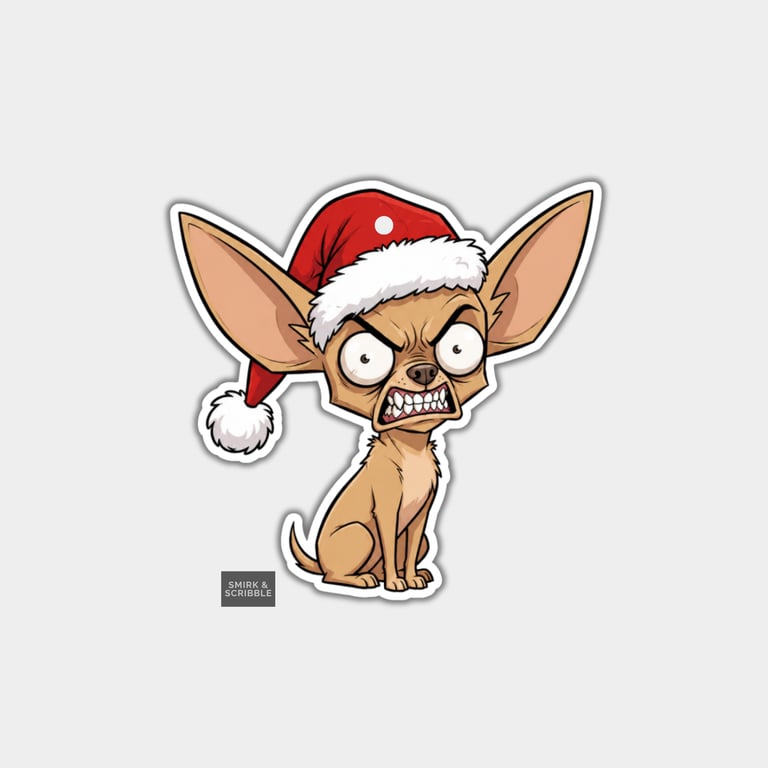Unique Funny Christmas Gift Tags For Adults, 6pk - Cheeky Chihuahua