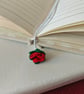 Red Felt Daisy Bookmark, Handmade Floral Page Marker, Cute Gift for Readers - Image 4