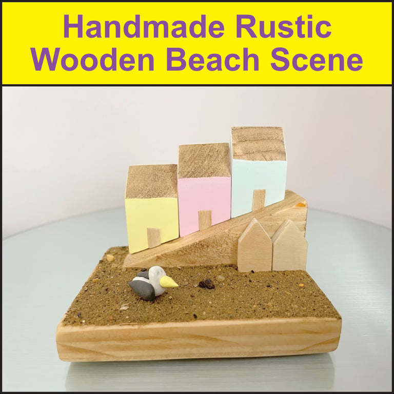 Rustic wooden Beach Scene - Handmade Christmas Gifts