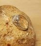Adjustable Clear quartz ring. 925 sterling silver. April Birthstone - Image 3