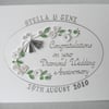 Quilled 60th anniversary card, diamond wedding congratulations