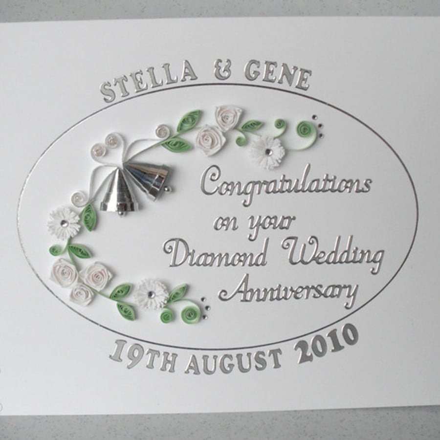 Quilling 60th anniversary card