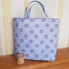 Floral print gift bag: fabric and reusable