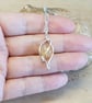 Small wire leaf Citrine pendant. Wire wrapped necklace. November Birthstone. - Image 2