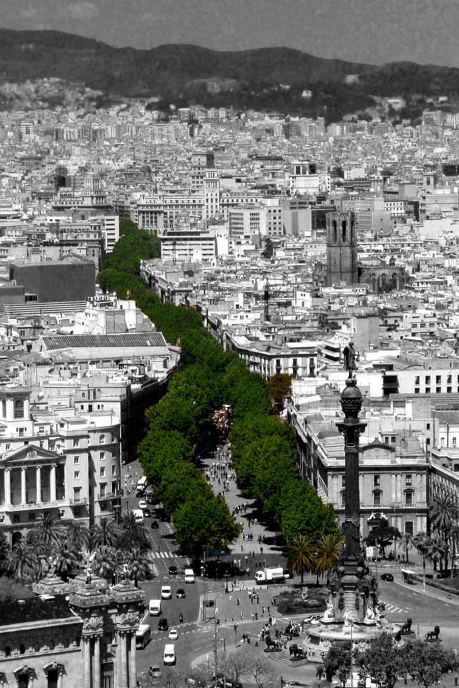 Barcelona Las Ramblas Catalonia Spain Photograph Print