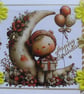 Cute Child - Hand Crafted Decoupage Greeting Card - Happy Birthday - 3790