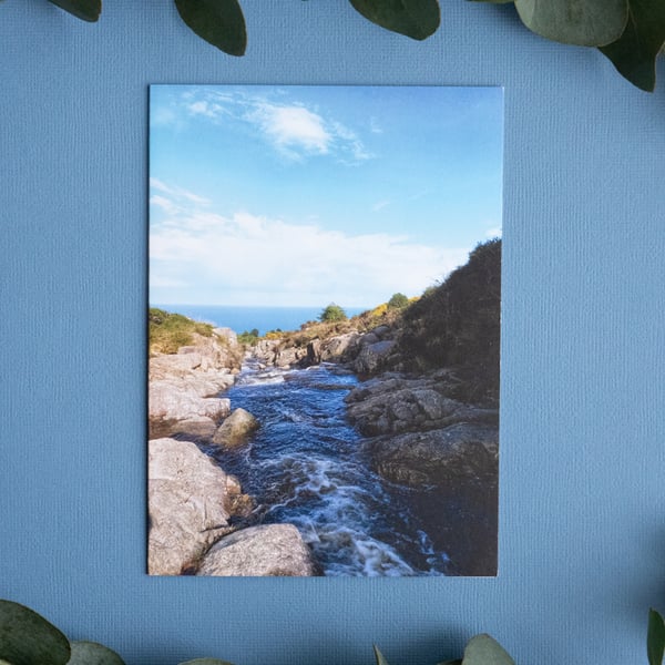 Landscape Greetings Card - Blank - Stream near the Mountain of Mourne, N.Ireland