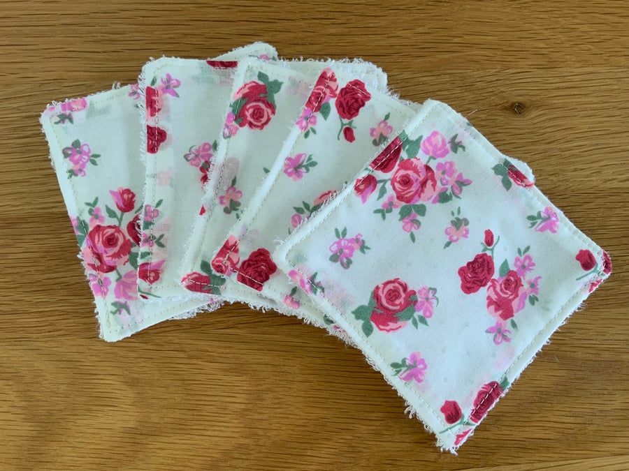 Reusable Bamboo Towelling Cotton Face Wipes, Eco friendly, Washable, Make up pad