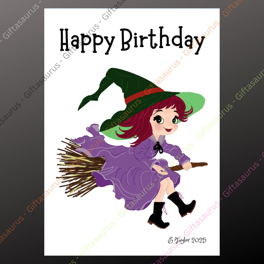 Personalised Birthday Card Plantable Seeded Wiccan Pagan Witch Witchy Gothic