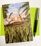 Sunset printed card. - Image 1