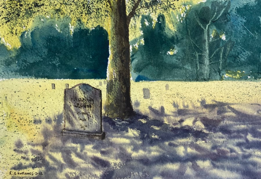 Boosbeck cemetery (Pure Original Watercolour)