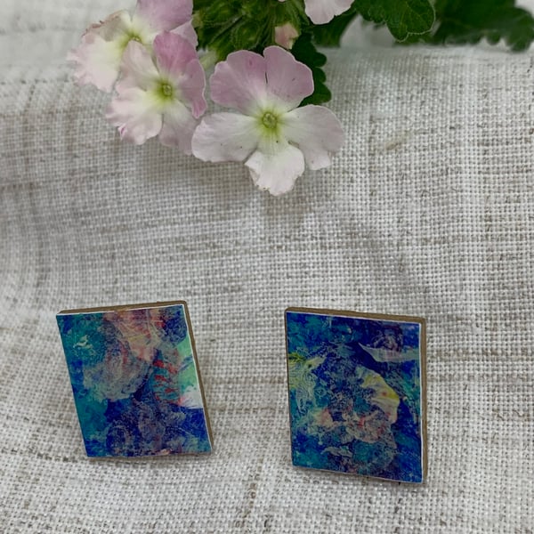 Stainless steel post earrings 