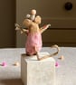 Hester a whimsical spun cotton mouse - Image 3