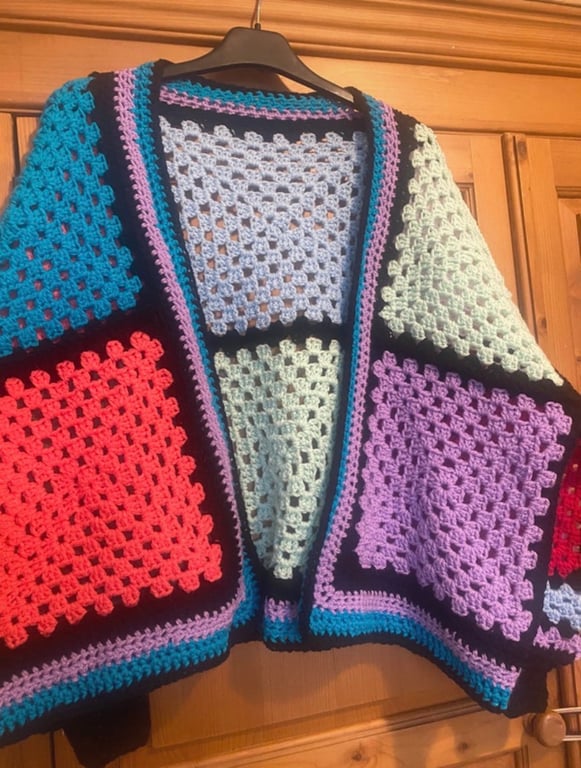 Oversize Crocheted Boxy Cardigan